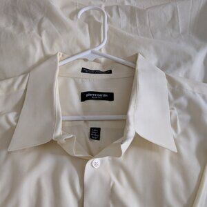 Pierre Cardin Men's Dress Shirt - Neck Size: 19-19.5  36/37 Yellow